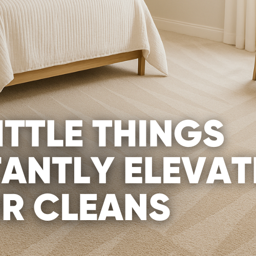 A clean room with a chair and text about cleaning tips.