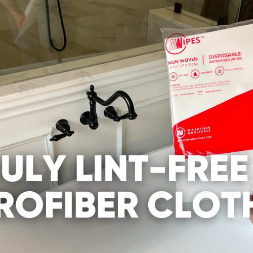 Truly lint-free microfiber wipes