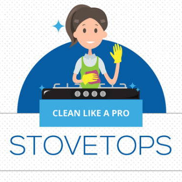 BEST WAY TO CLEAN STOVE TOPS IN 3 STEPS! [INFOGRAPHIC]