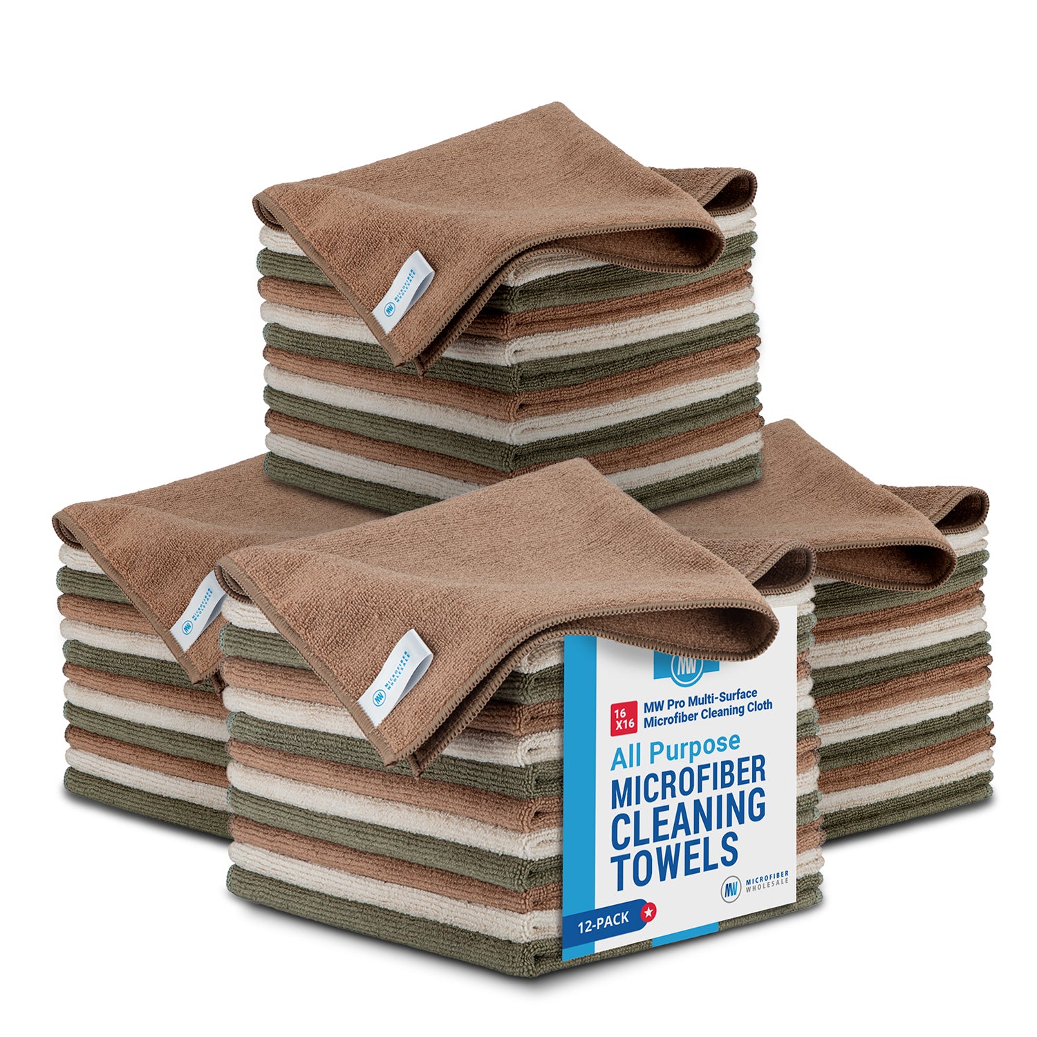 Pack of 48 16”x16” MW Pro Multi-Surface Microfiber Towel