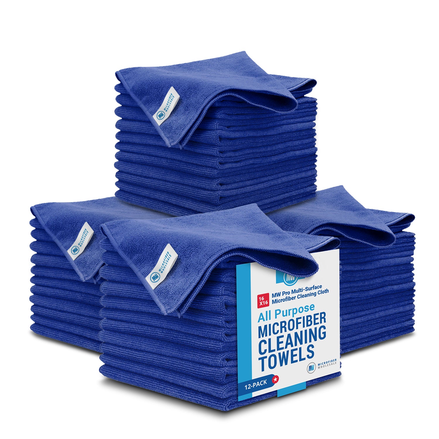 Pack of 48 16”x16” MW Pro Multi-Surface Microfiber Towel