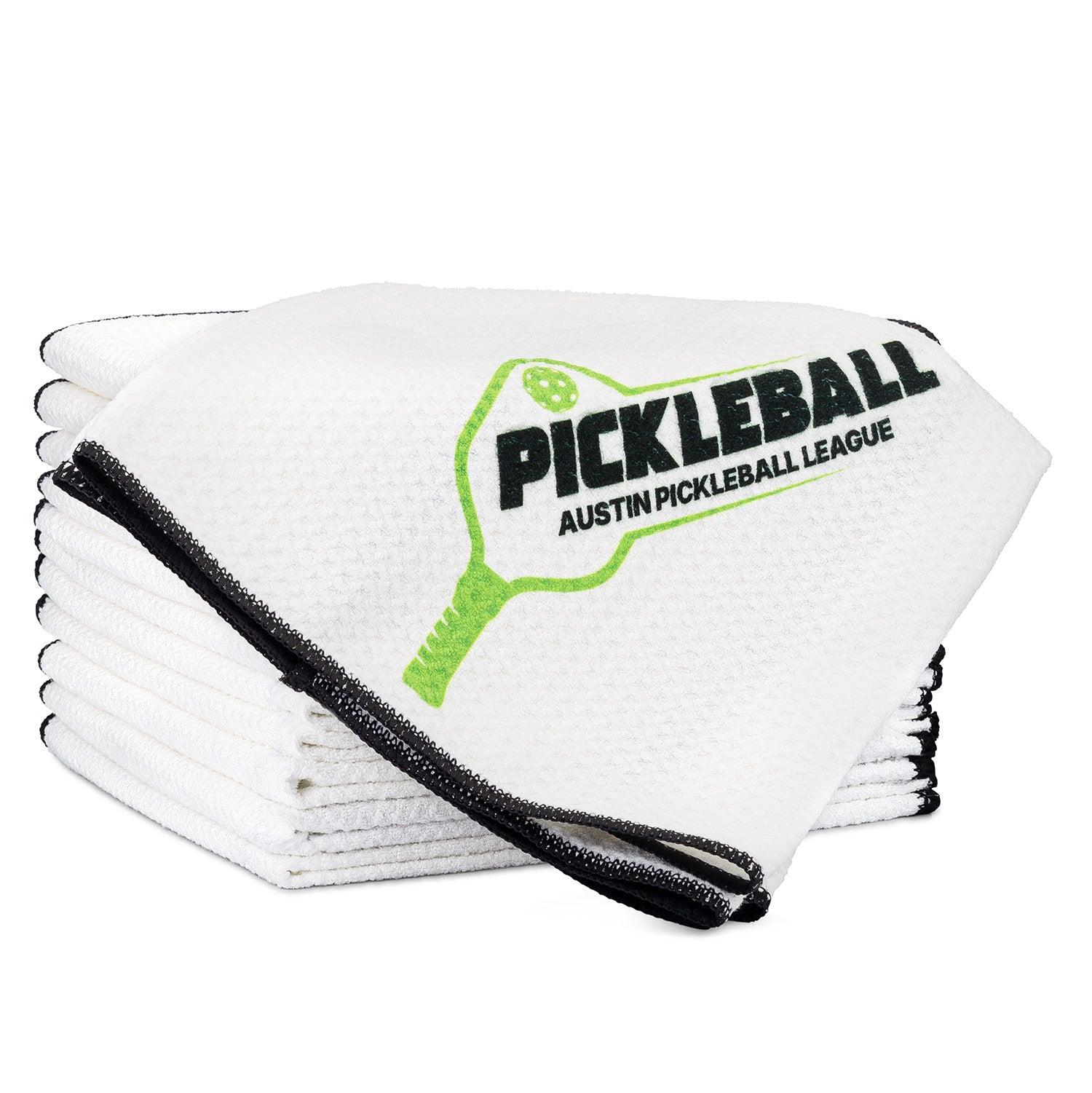 Printed 16"x24" Microfiber Waffle Towel Black Borders