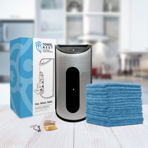 TowelNest Towel Storage Container with 15 Pack of Dailies Towels