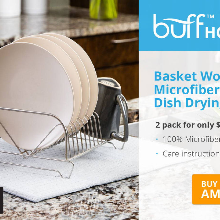 BASKET WOVEN DISH DRYING MAT BY BUFF™ HOME