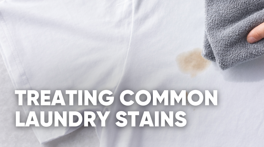 A stained white shirt with a hand holding a cloth.