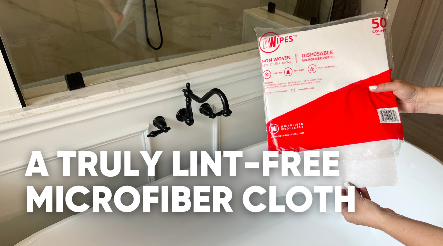 Truly lint-free microfiber wipes