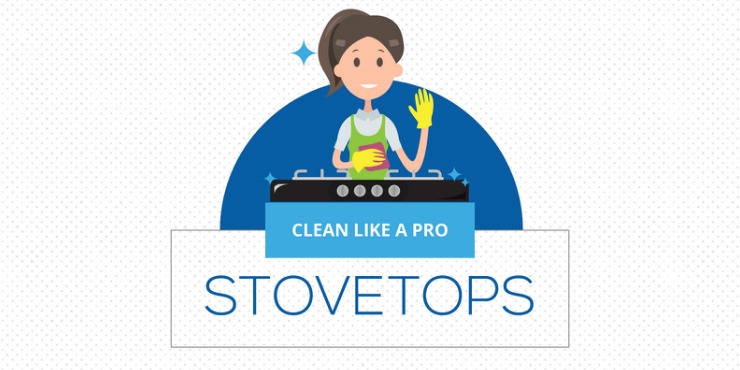 BEST WAY TO CLEAN STOVE TOPS IN 3 STEPS! [INFOGRAPHIC]
