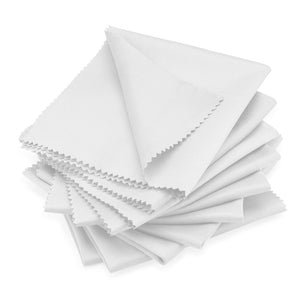 stack of white silk lens cloths