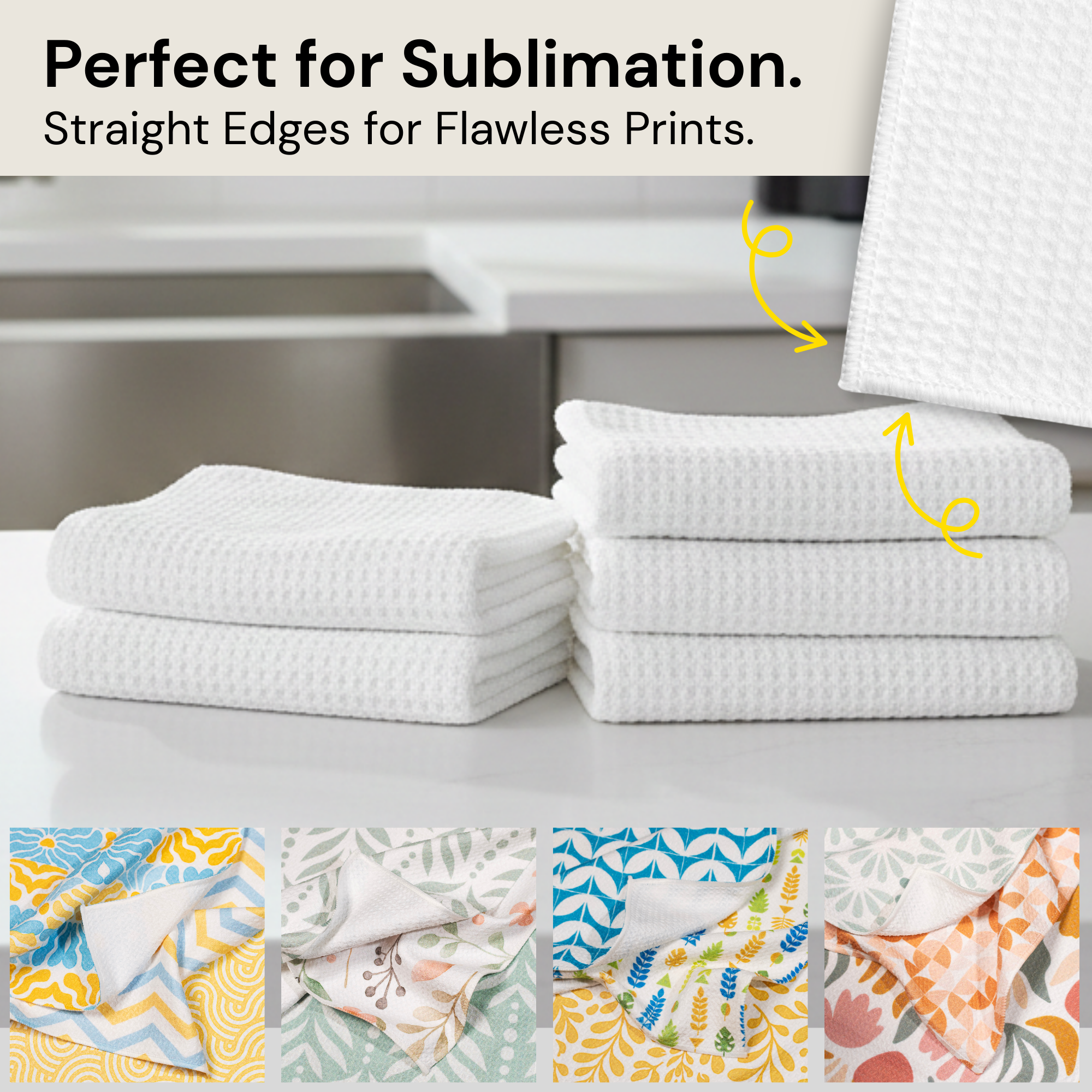 16"x24" Microfiber Waffle Weave Towel - 6 Pack
