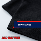 12x12 250 GSM Microfiber Car Wash Towel - Black - Bale of 800