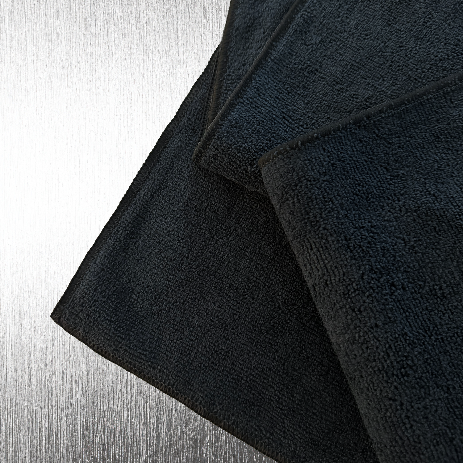 12"x12" Black Microfiber Car Wash Towels