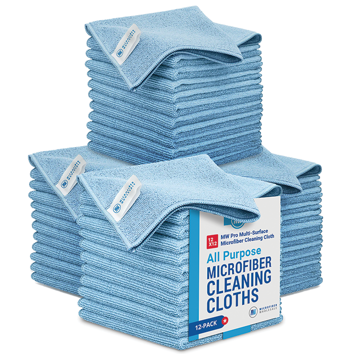 Sponge Outlet Bulk Microfiber Cleaning Towels - Red 12x12 (30pk)