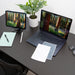 microfiber lens cloth on a desk and laptop