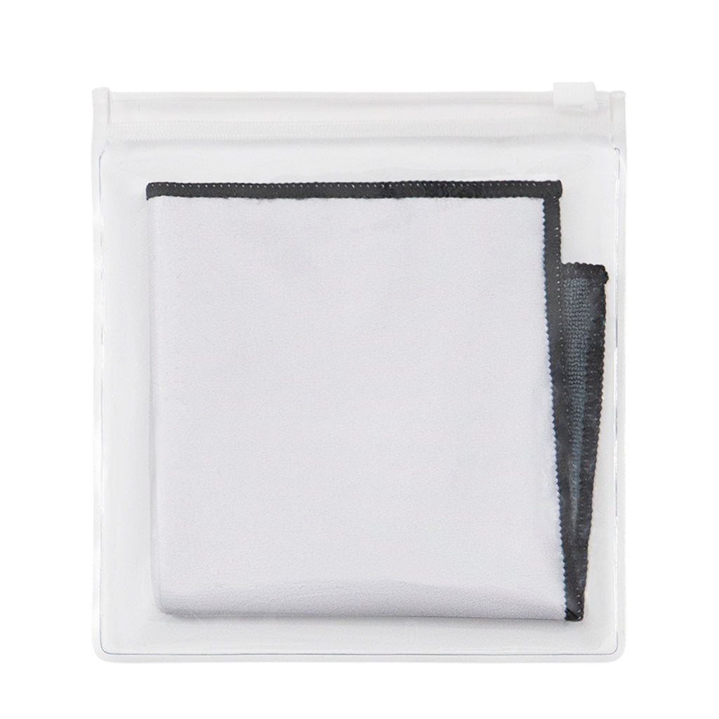 Printed 8"x8" MW Quick Screen & Eyeglass Cleaning Cloths Black Border