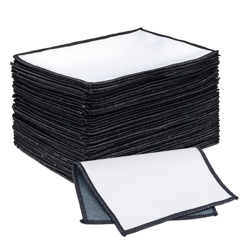 microfiber lens cloth with black border