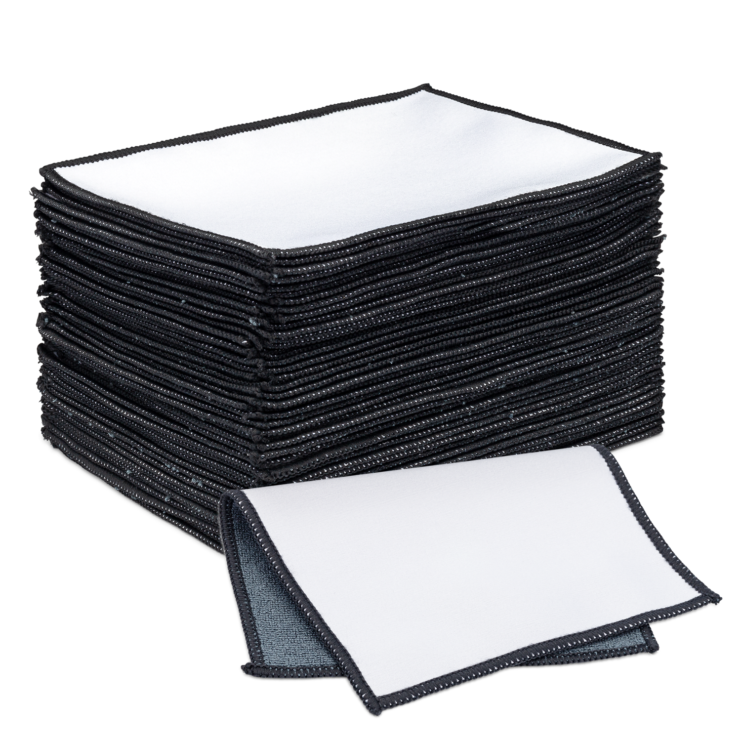 microfiber lens cloth with black border