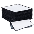 8” x 8” MW Microfiber Quick Cloth with Black Border Dye Sublimation Blanks - Pack of 50