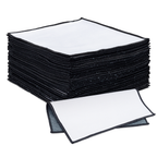 8” x 8” MW Microfiber Quick Cloth with Black Border Dye Sublimation Blanks - Pack of 50