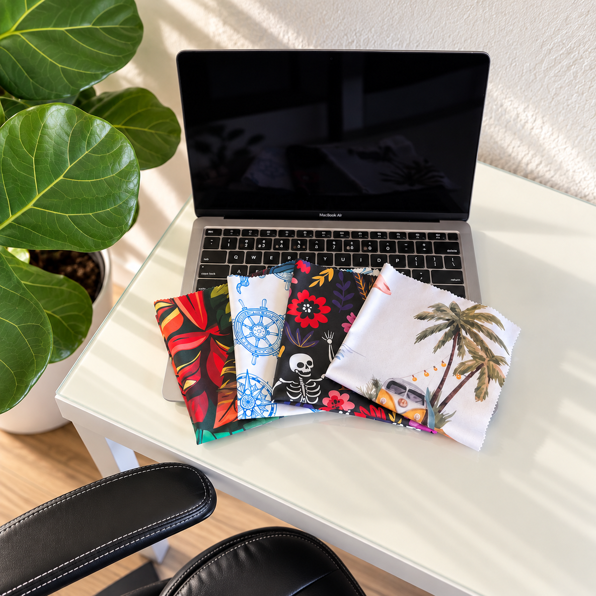 Printed 6"x6" Microfiber Silk Cloth