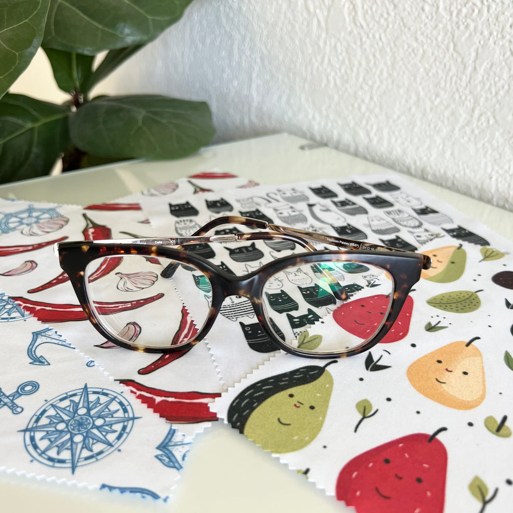 Printed 8"x8" Microfiber Silk Cloth