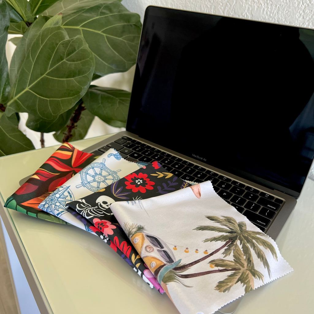 Printed 8"x8" Microfiber Silk Cloth