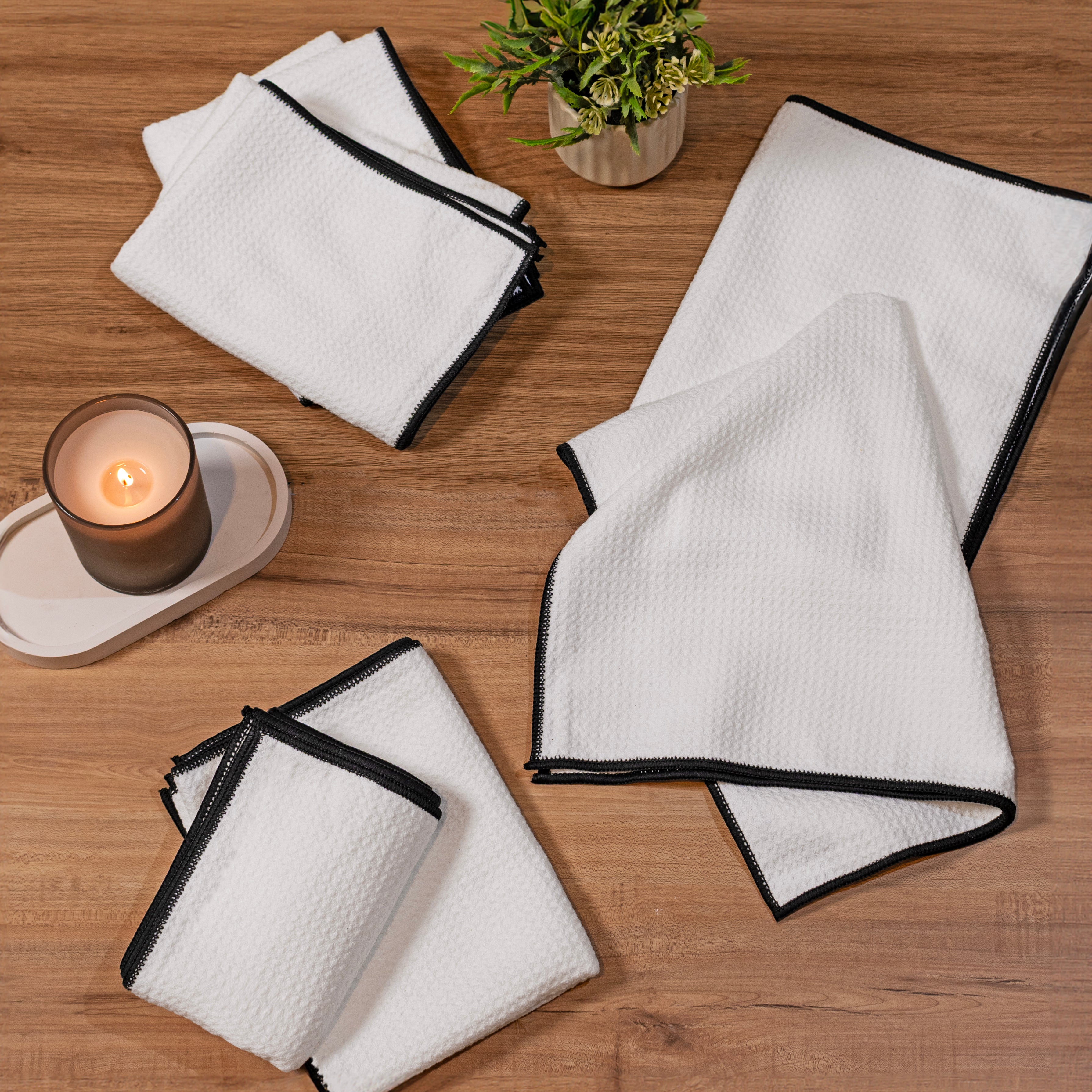 16"x24" Microfiber Waffle Weave Towel - 6 Pack