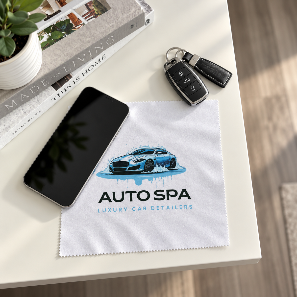 Printed 6"x6" Microfiber Silk Cloth