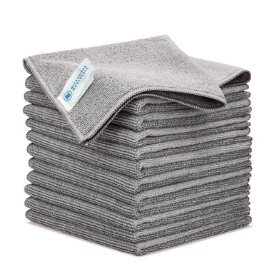 S&T INC. Microfiber Dish Cloths for Washing Dishes, 10 Pack, Gray