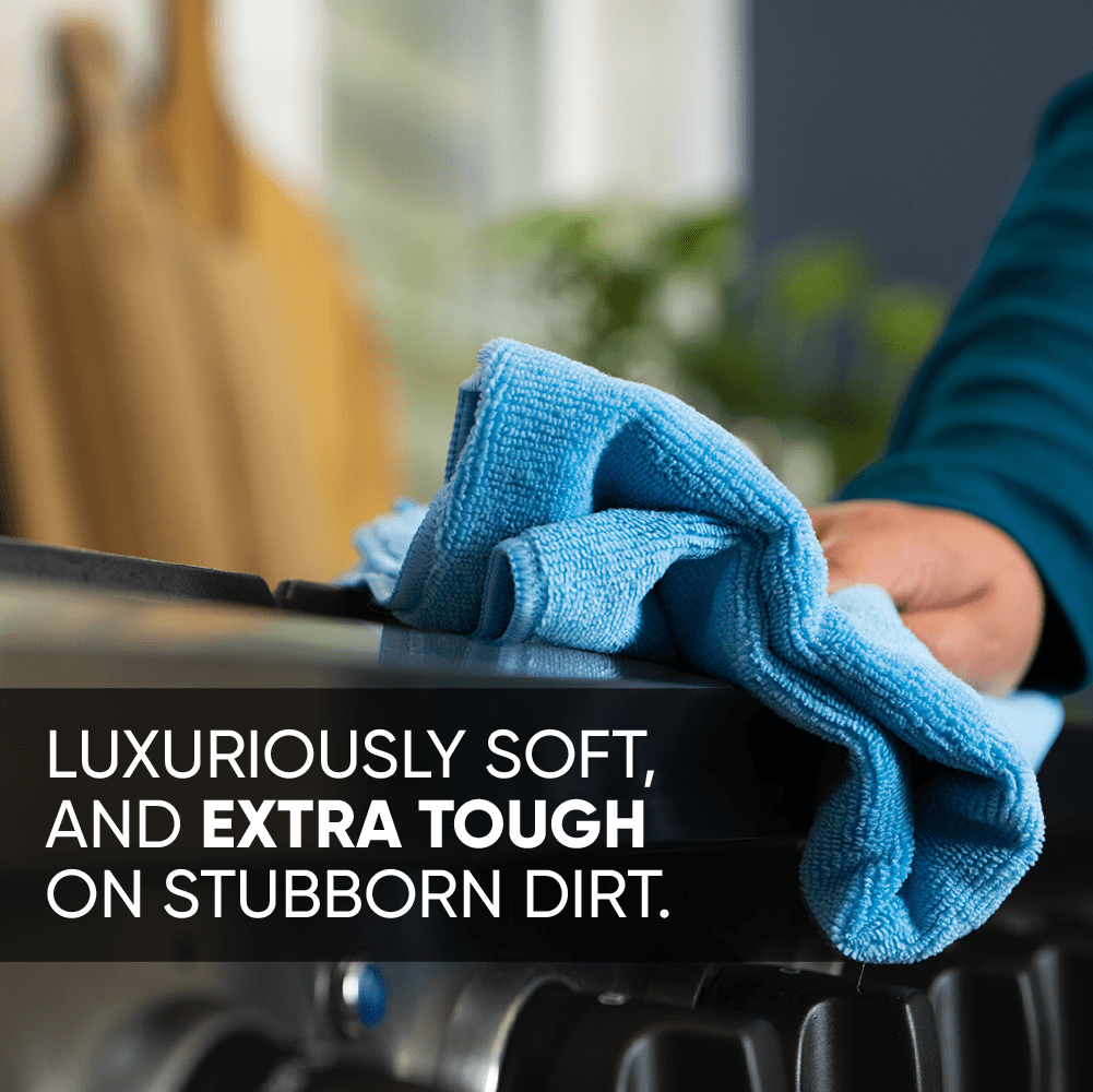 12”x12” MW Pro Multi-Surface Microfiber Cleaning Cloth - Pack of 12 - The Maids