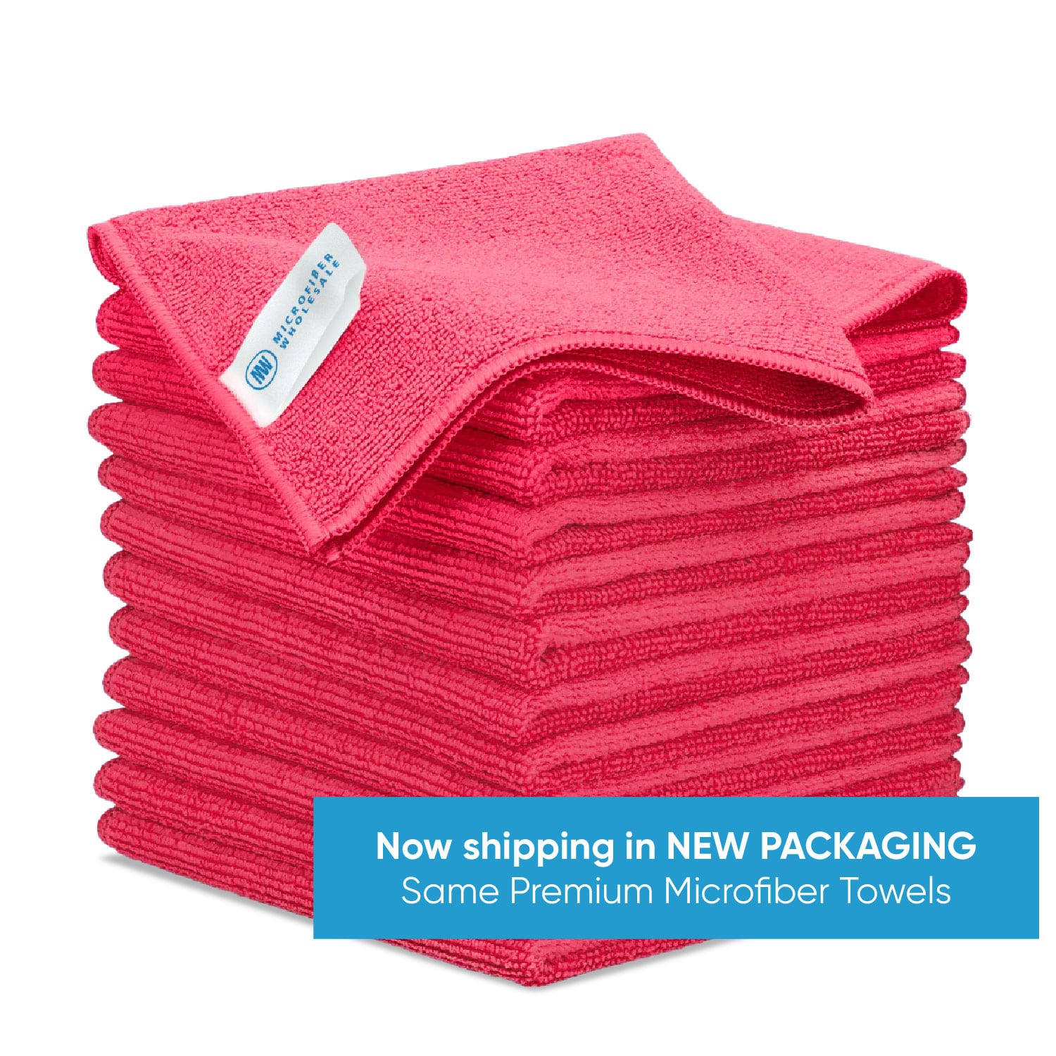 12 x 12 Microfiber Cleaning Cloths (50 Pack) - Reusable Towels