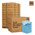 12"x12" All Purpose Microfiber Towels - 24-Case Pallet (400/Case)