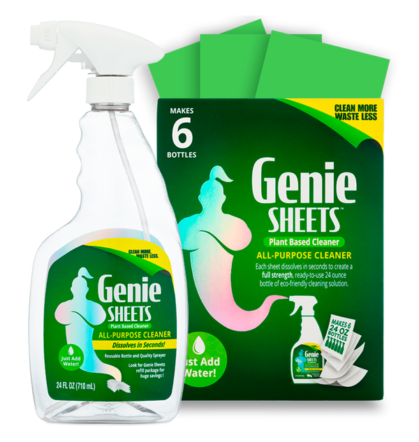 all purpose cleaning spray bottle and detergent sheets refill pack