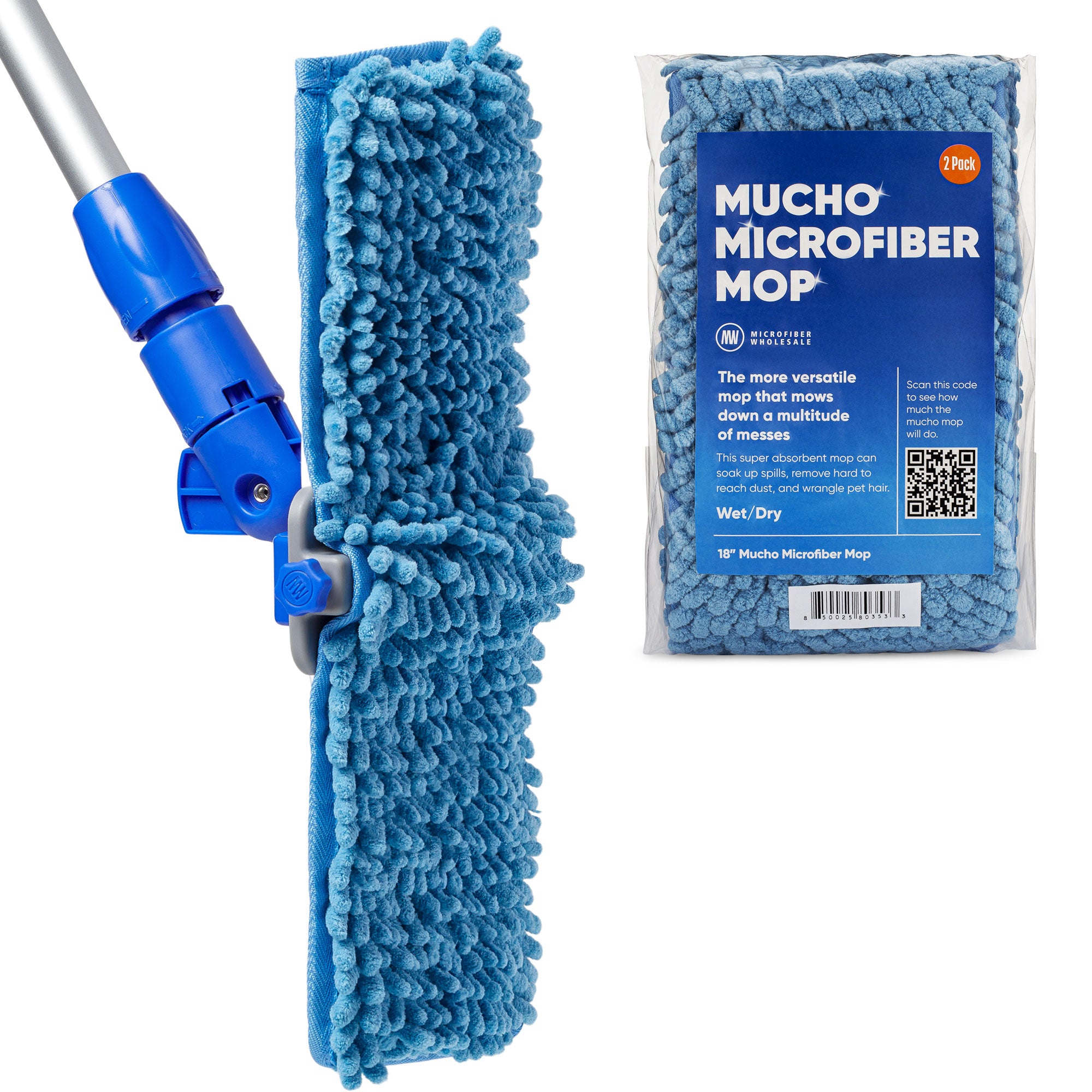 18 in. Disposable Microfiber Mop Kit