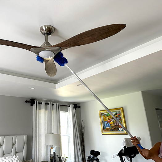Opow Flexible Microfiber Feather Duster - Bendable Head For Ceiling Fans & High Areas