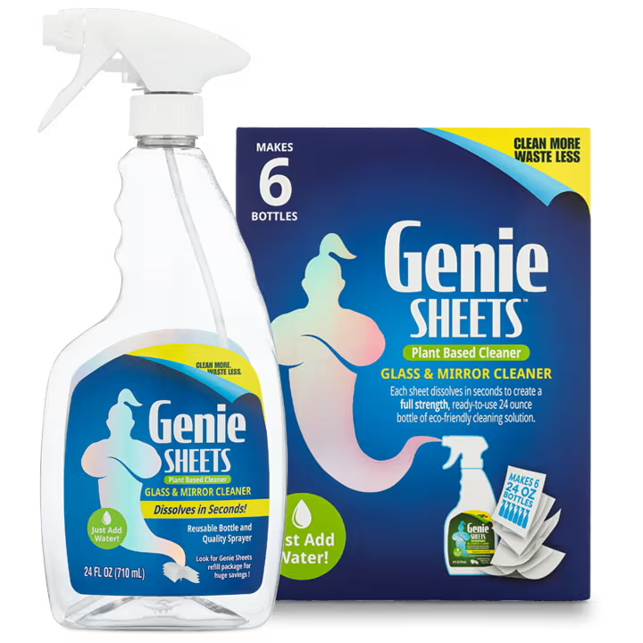 Need a Spray Bottle?Try the Genie Sheets Glass & Mirror kit.