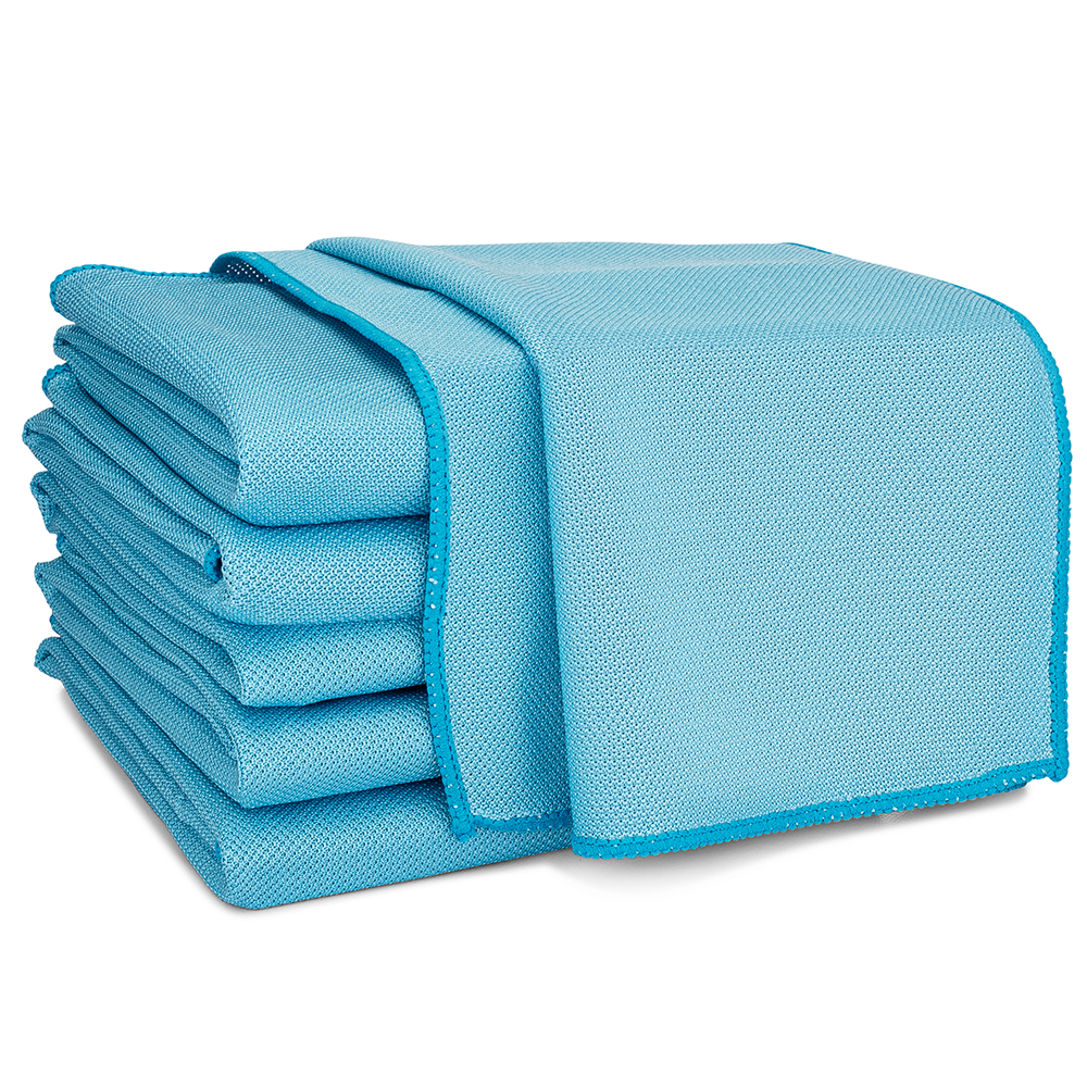 16 by 16 inch microfiber glass cleaning cloth, 6 pack
