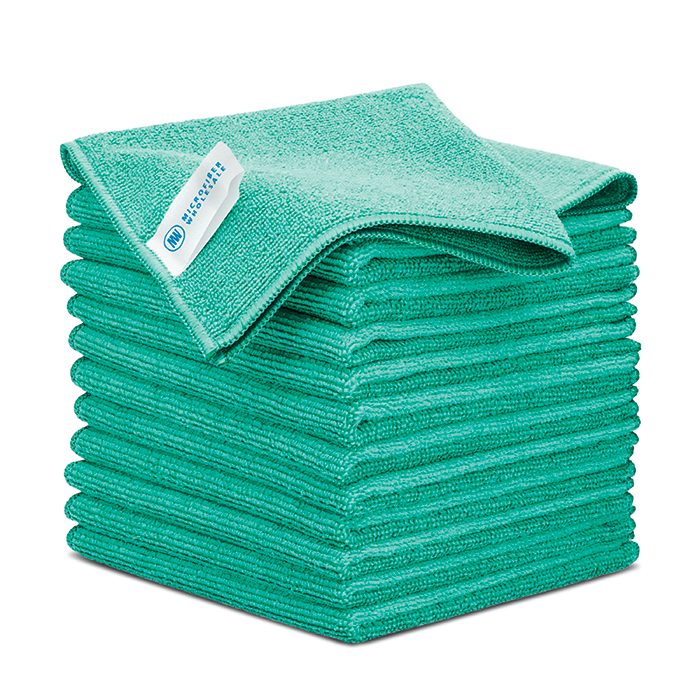 12”x12” MW Pro Multi-Surface Microfiber Cleaning Cloth - Pack of 12 - The Maids