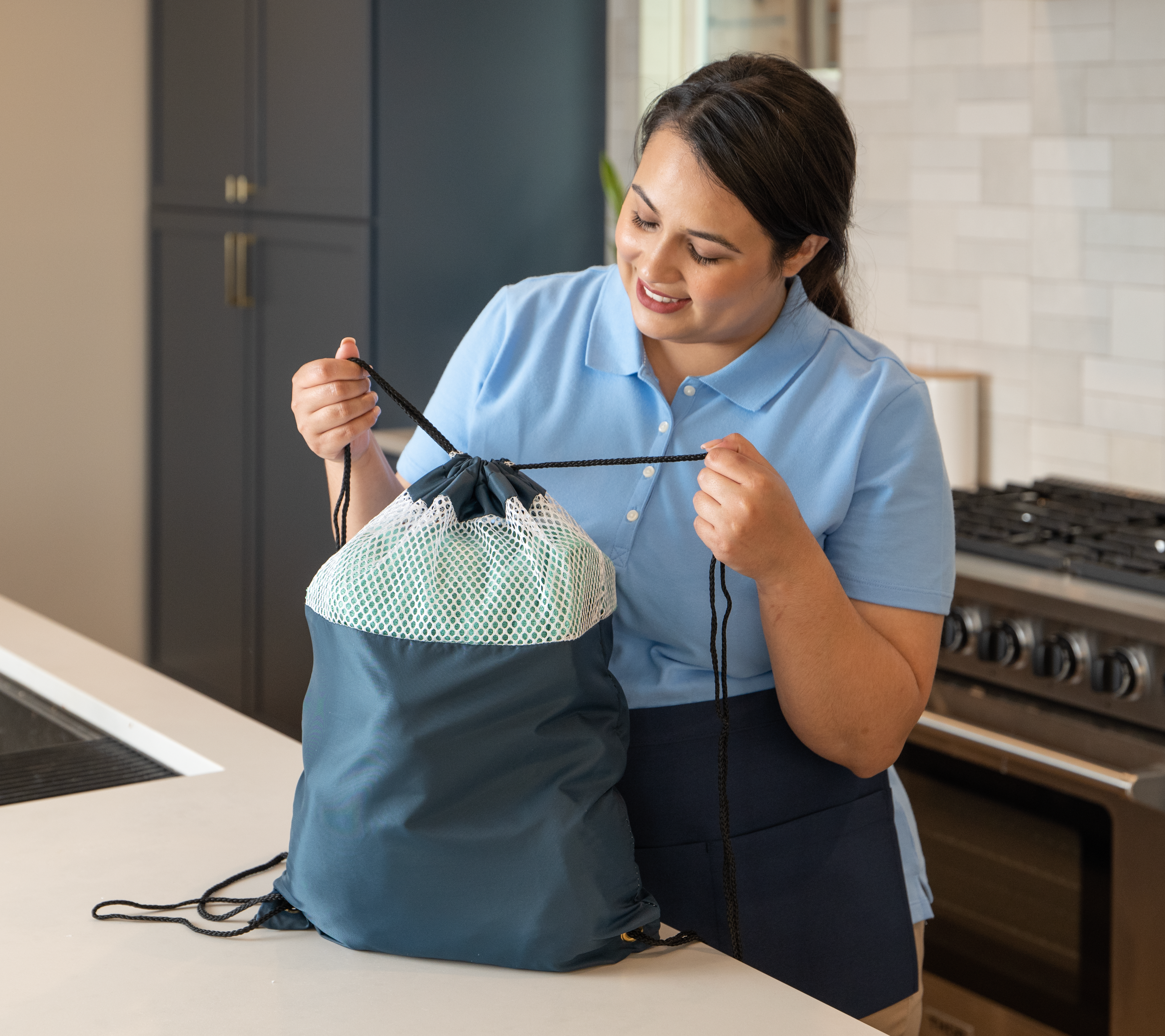 Bolsa para ropa sucia de 15"x20" con cierre tipo mochila - Paquete de 2 unidades