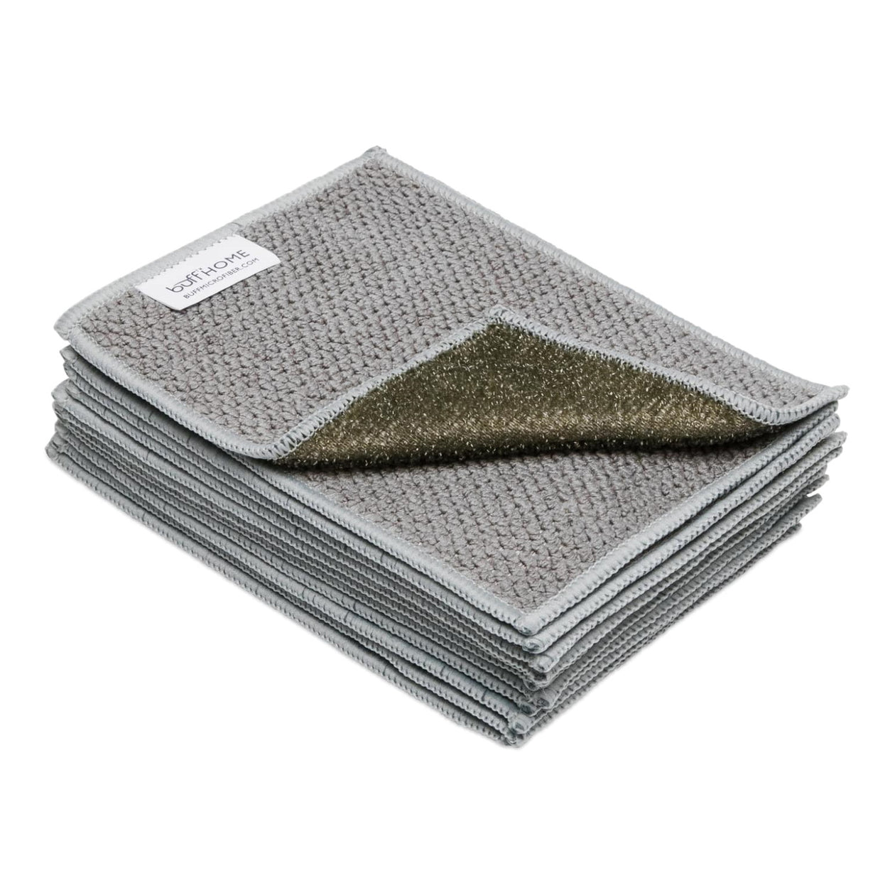 Buff Home microfiber scrubber dish cloth, 12 pack