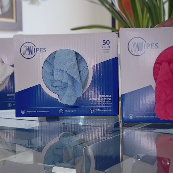MWipes™ Reusable Microfiber Cleaning Wipes - 50 Pack