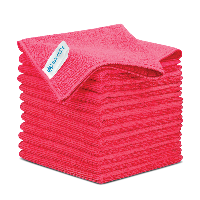 12”x12” MW Pro Multi-Surface Microfiber Cleaning Cloth - Pack of 12 - The Maids