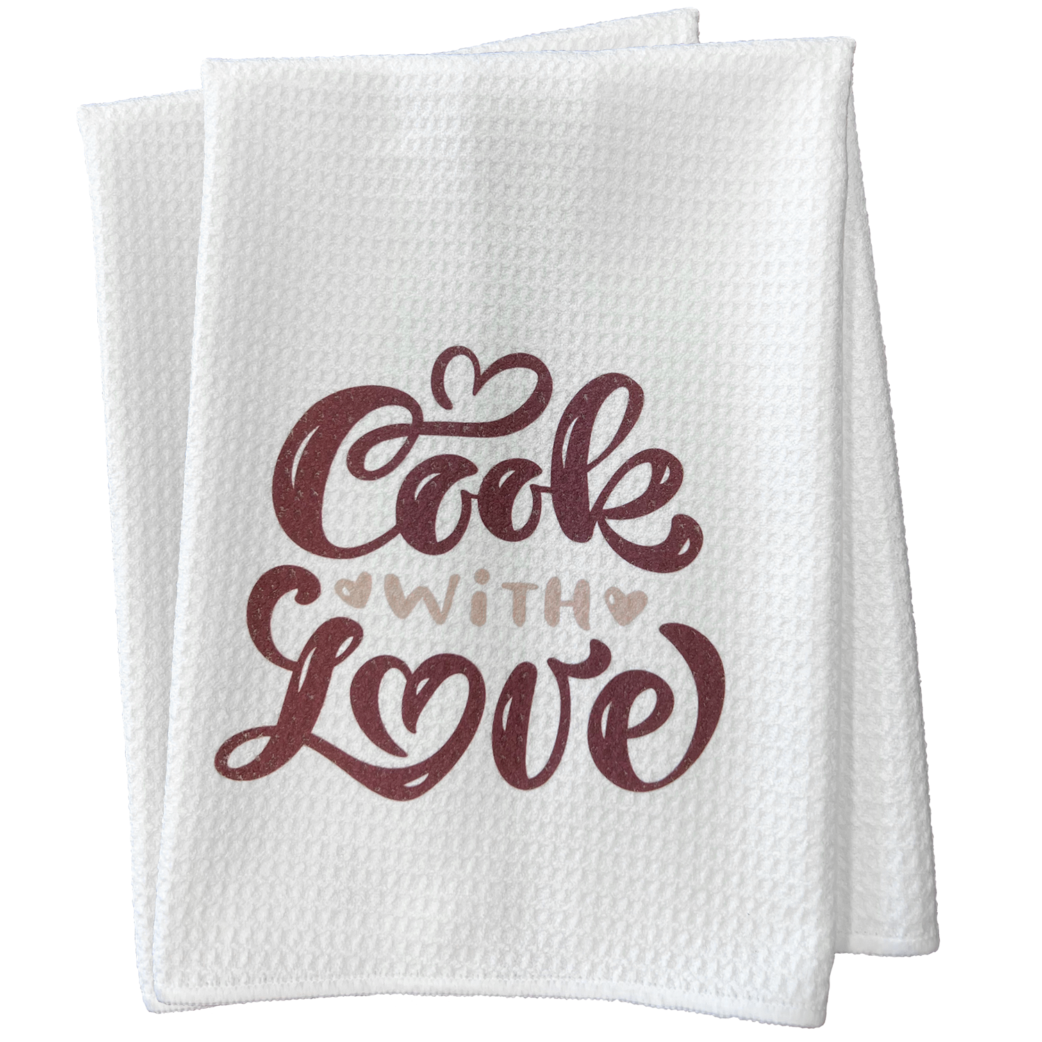 Printed 16"x16" Microfiber Waffle Towel