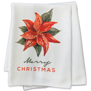 christmas waffle towel printed