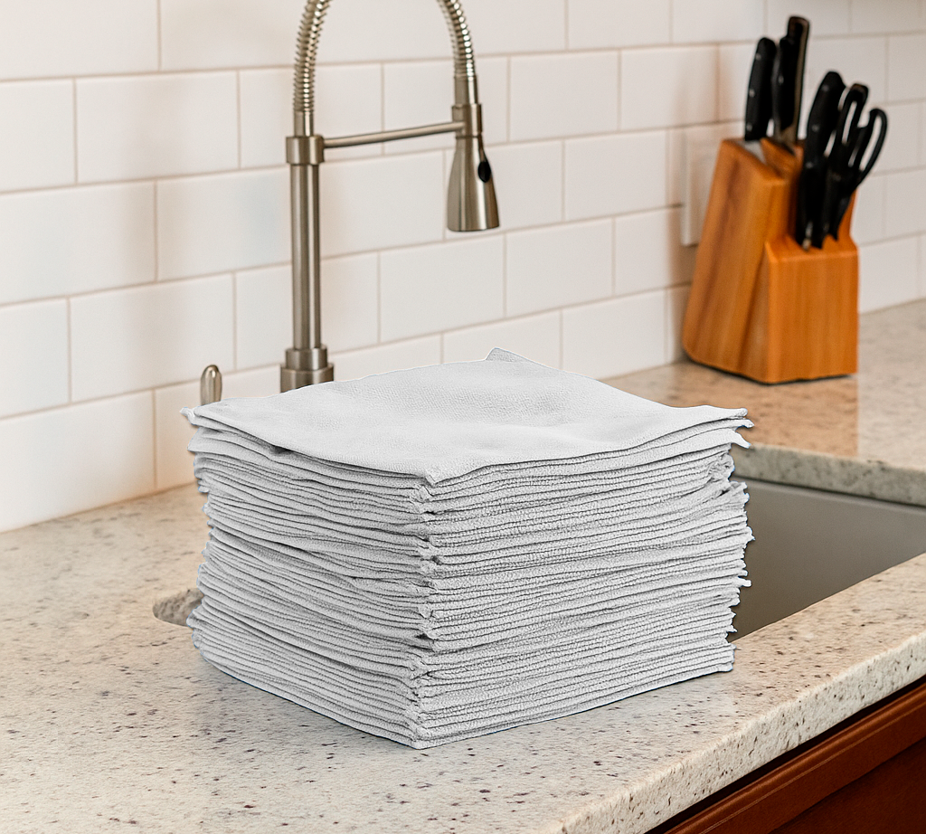 8"x8" All Purpose Microfiber Cloth 50 Pack