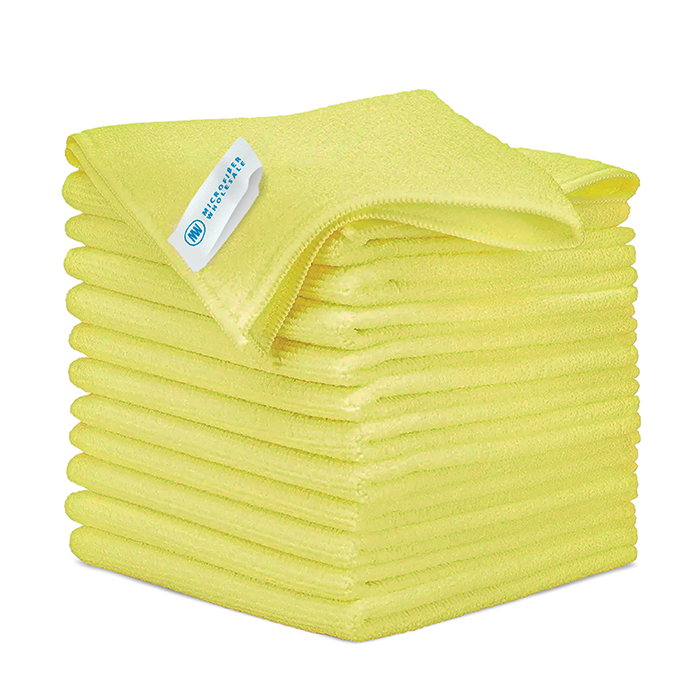 12”x12” MW Pro Multi-Surface Microfiber Cleaning Cloth - Pack of 12 - The Maids