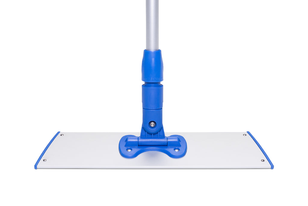 Flat Mop & Bucket System with Broom - Adjustable Broom & Microfiber Mo