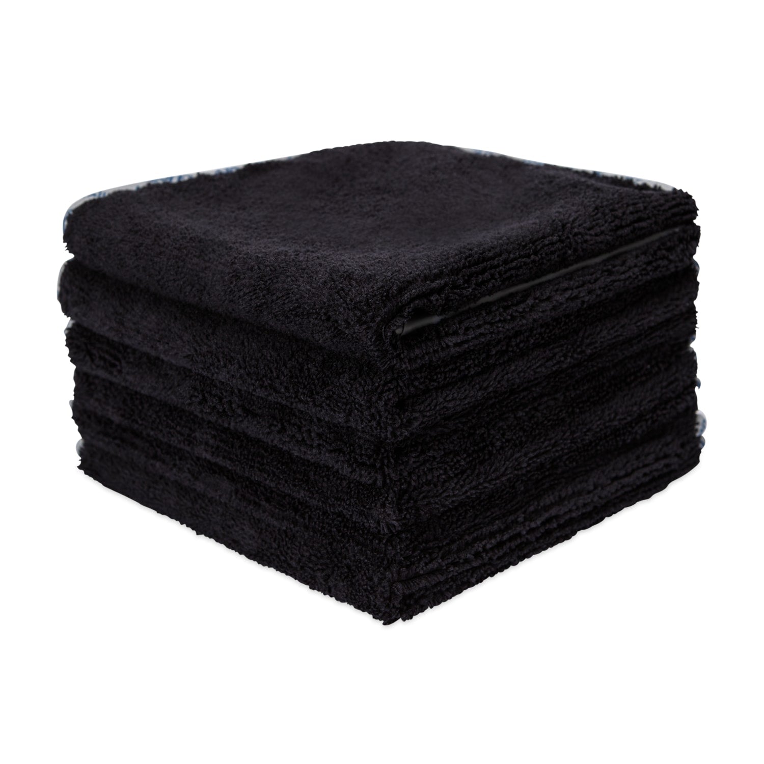 16 x 16 Black Microfiber Towels For Cars 400 GSM