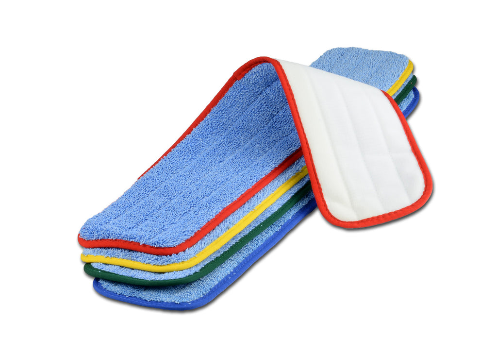 Almohadillas de microfibra de 24 pulgadas para mopas húmedas Grandes codificadas por colores para prevenir la contaminación cruzada MWMCC26-