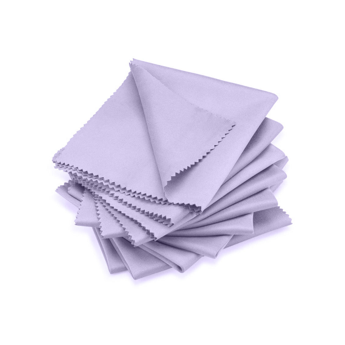 purple microfiber silk lens cloth stack