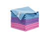 Blue Purple Pink Microfiber Towels 12 Pack